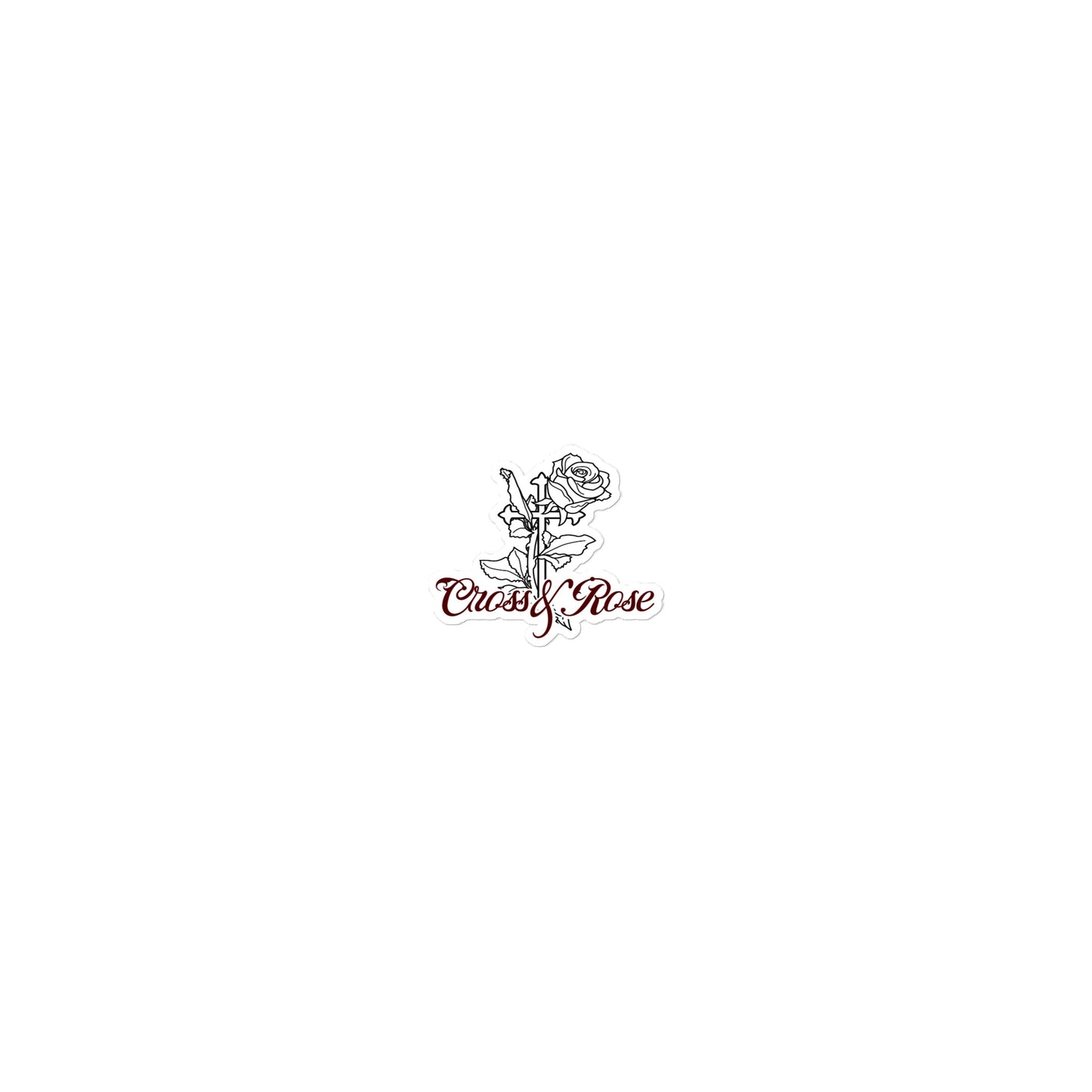 Cross&Rose Bubble-free Stickers