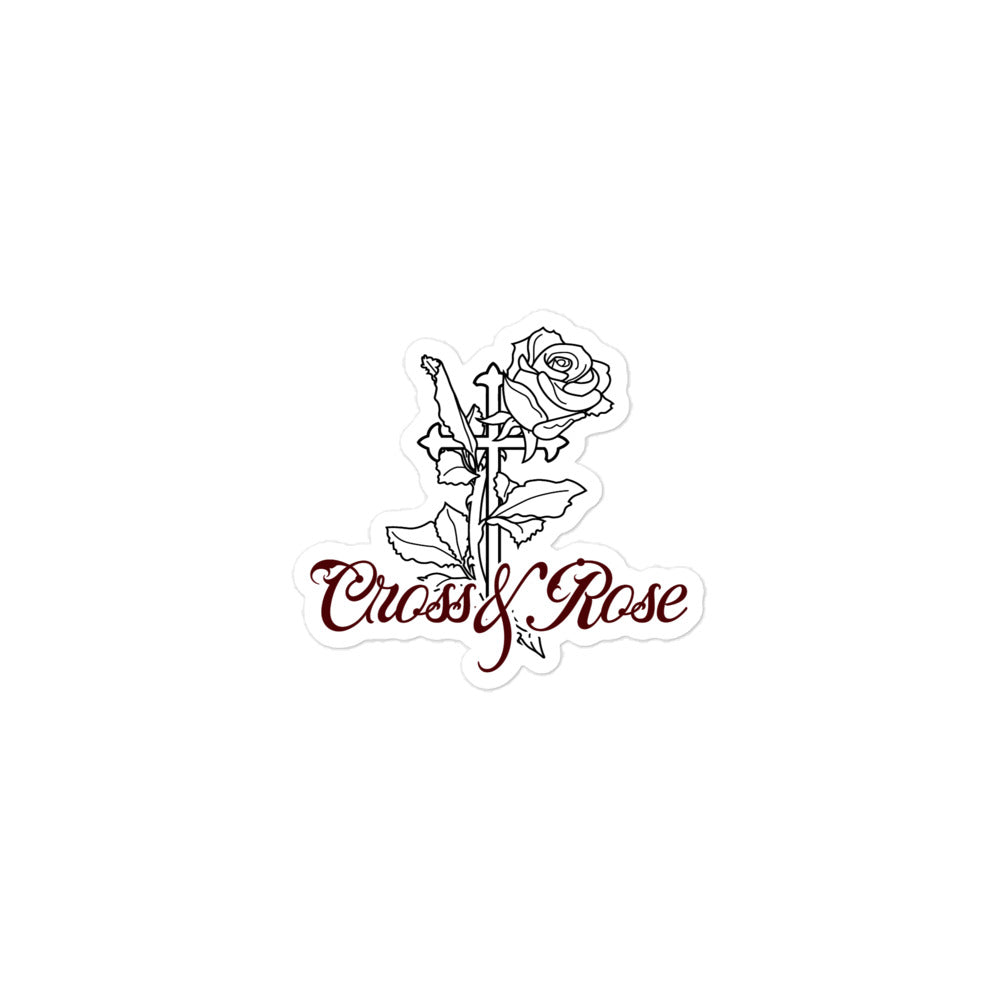 Cross&Rose Bubble-free Stickers
