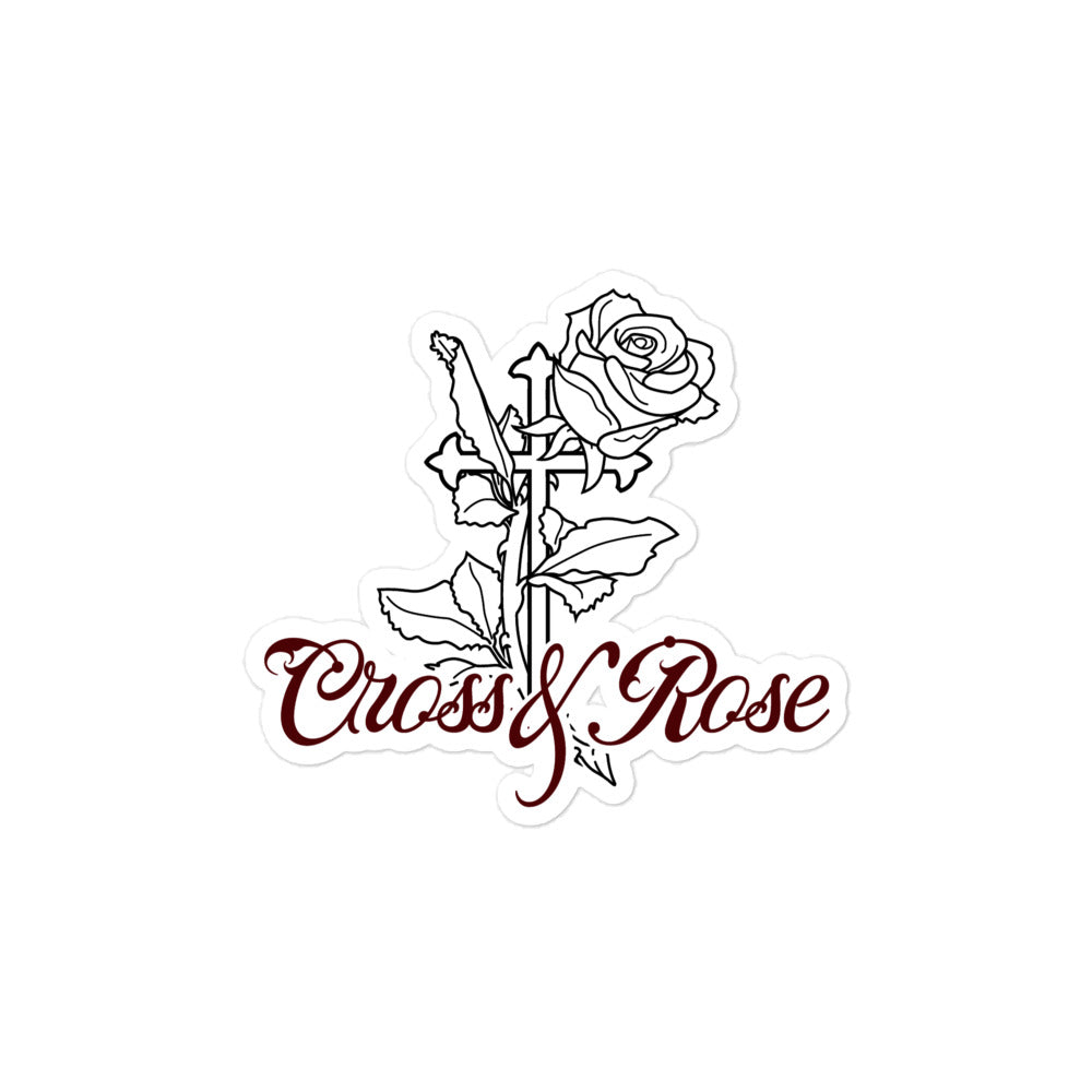 Cross&Rose Bubble-free Stickers