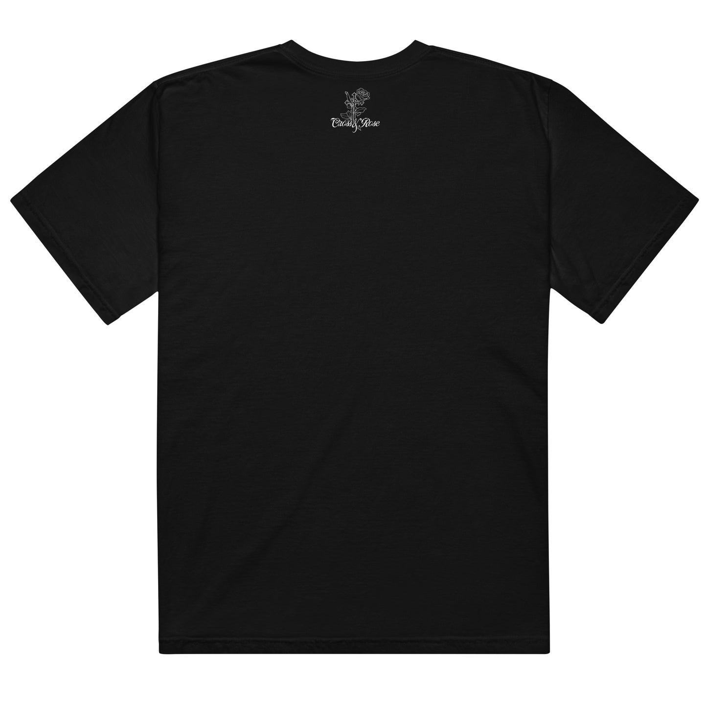 Cross&Rose black unisex garment-dyed heavyweight t-shirt