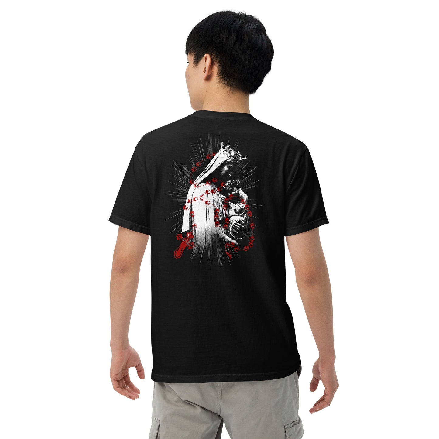 Cross&Rose Unisex Design garment-dyed heavyweight t-shirt