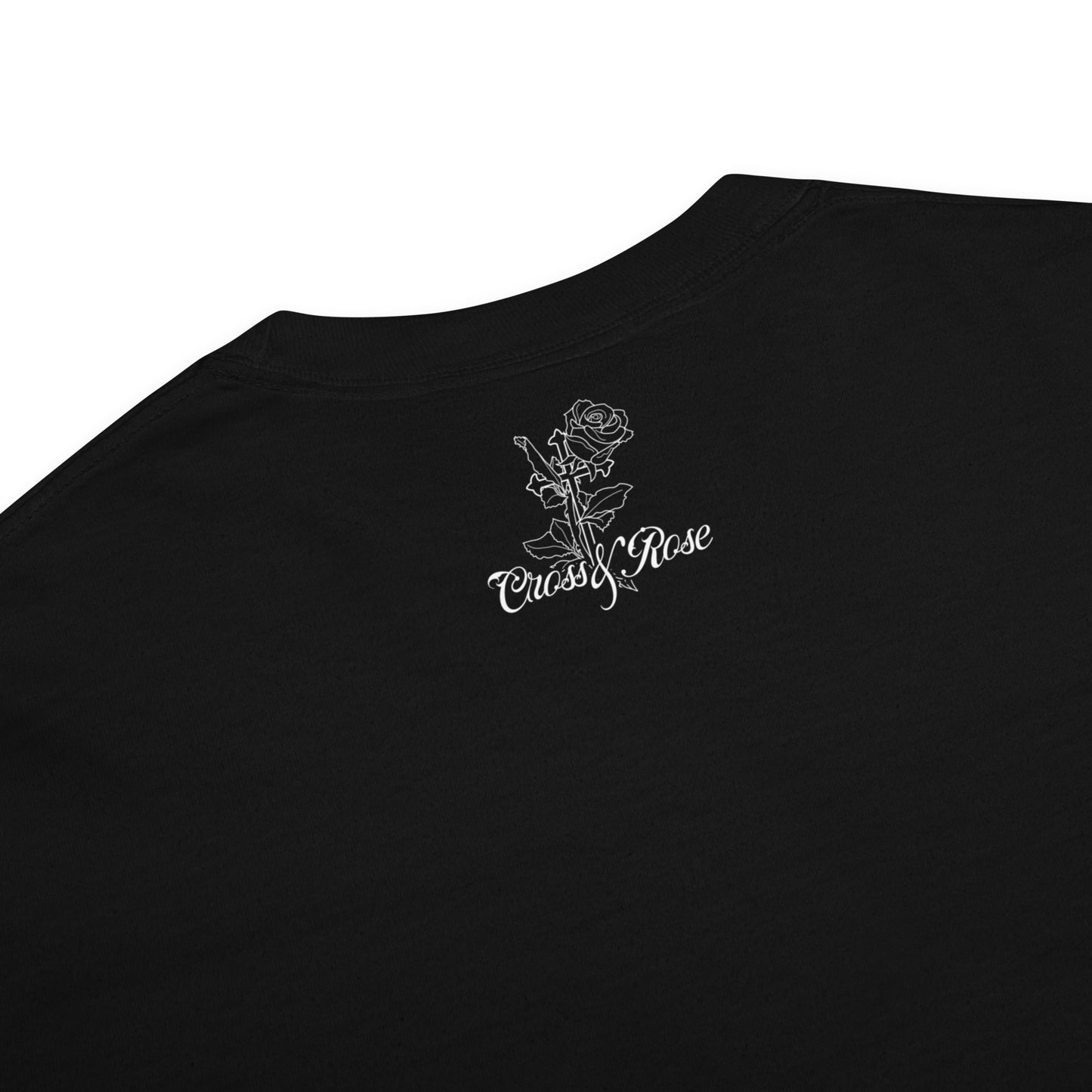 Cross&Rose black unisex garment-dyed heavyweight t-shirt