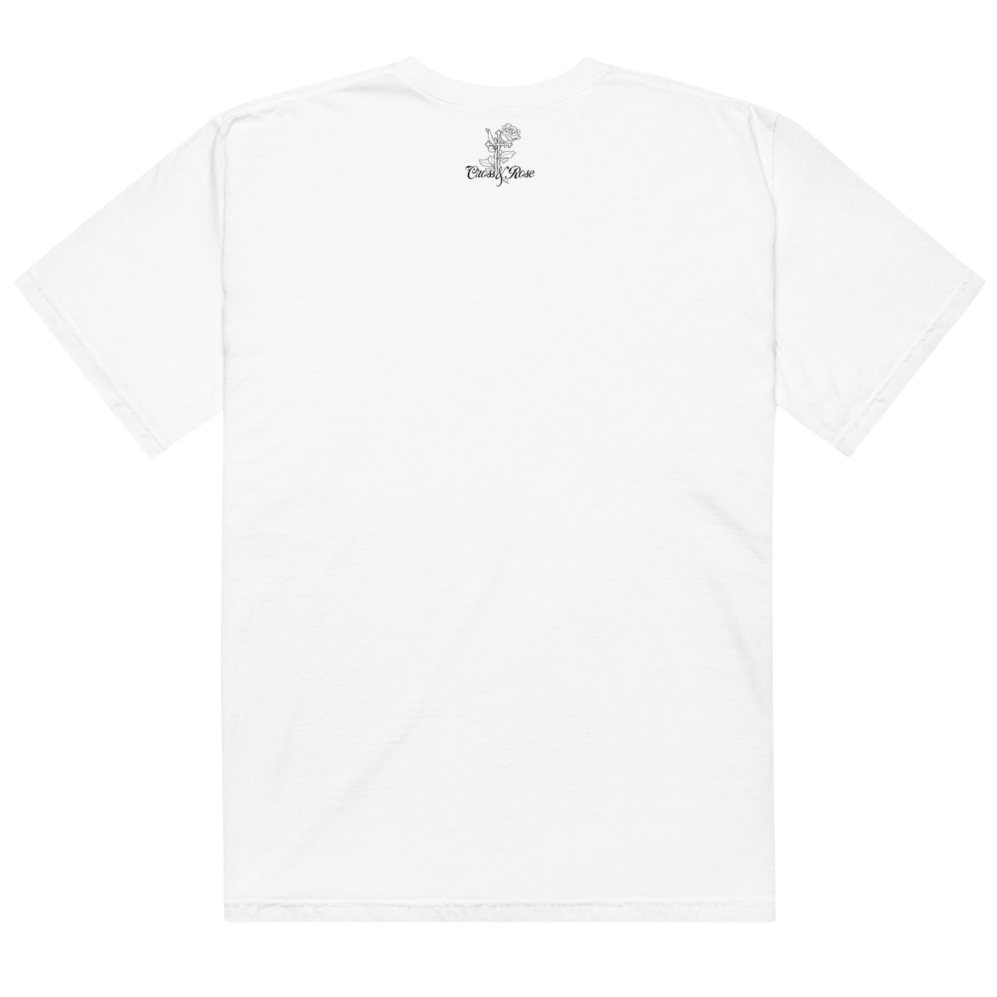 Cross&Rose white unisex garment-dyed heavyweight t-shirt